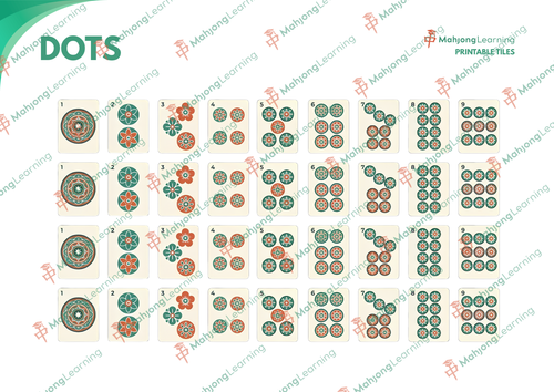 Mahjong Learning Printable Tiles
