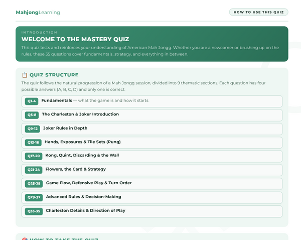 Mahj Learning Quiz
